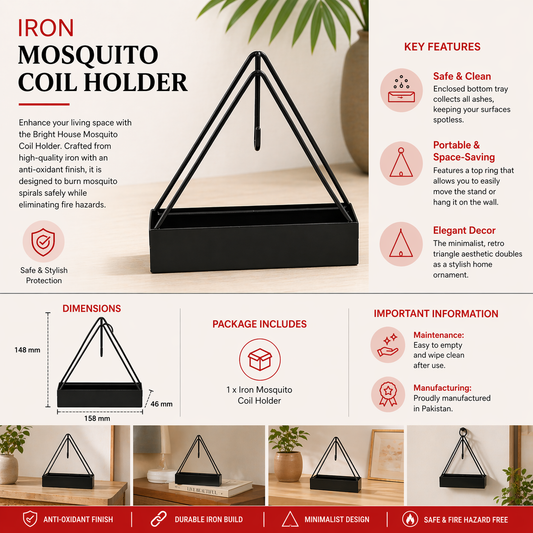 Metal Mosquito Coil Holder Stand Indoor Pakistan