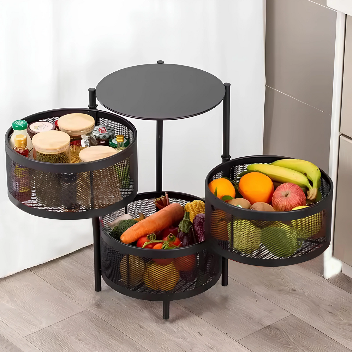 Round Vegetable Basket Metal Counter Top Pakistan