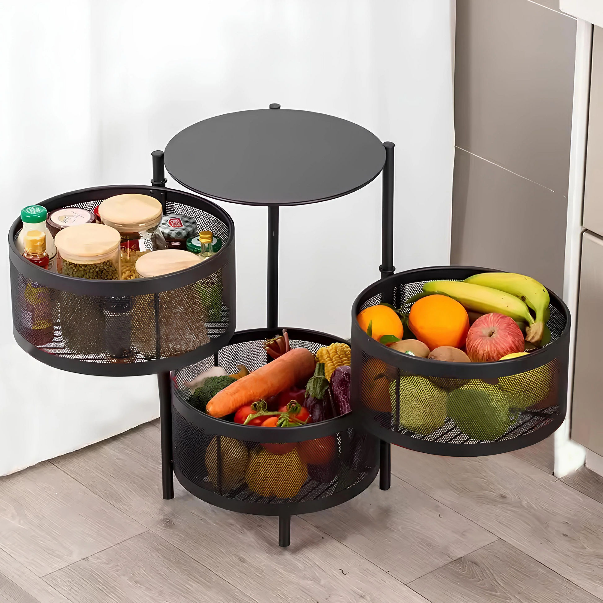 Round Vegetable Basket Metal Counter Top Pakistan