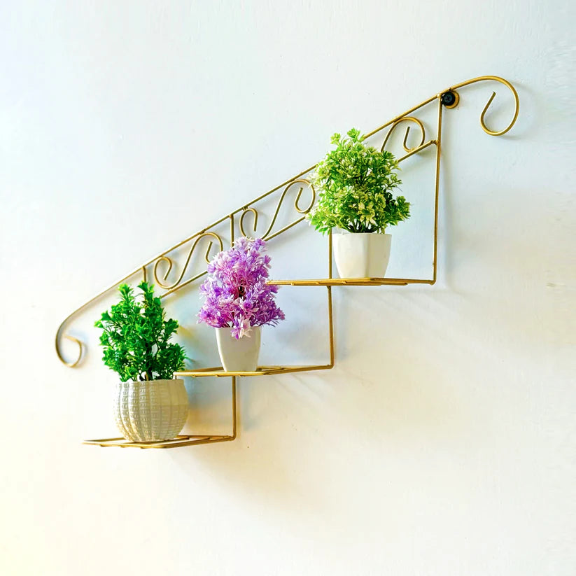 Wall Display & Storage Bundle – Bracket, Pot Hanger & Floral Basket