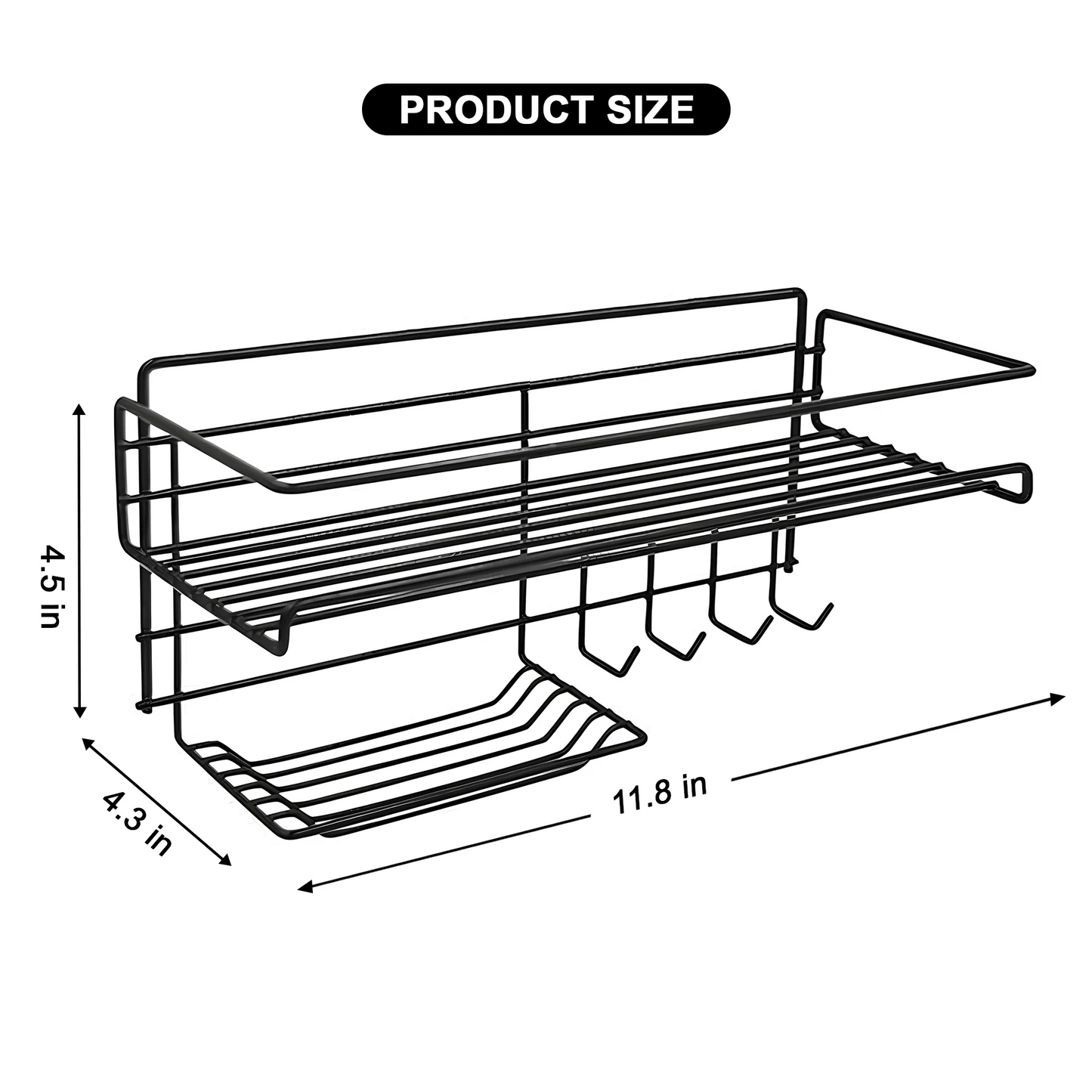 Bathroom Storage Shelf Hooks Soap Dish Metal Pakistan