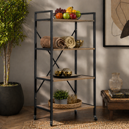 4-Tier Storage Rack Metal Pakistan Home Organizer