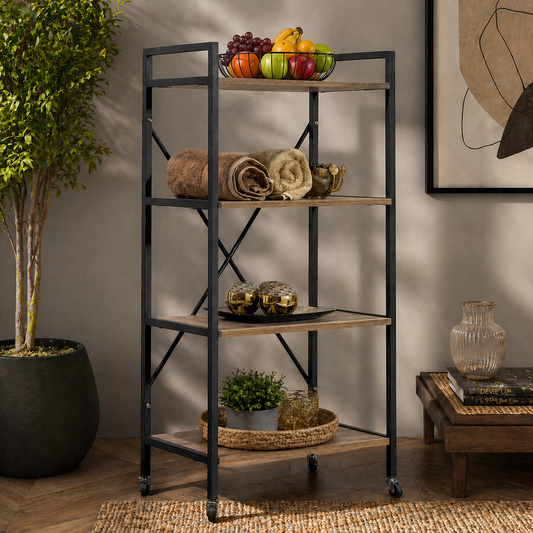 4-Tier Storage Rack Metal Pakistan Home Organizer