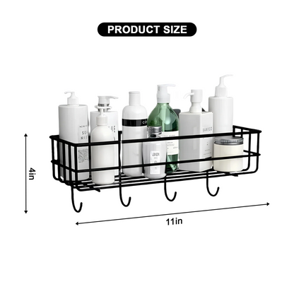 Rectangle Metal Stand with Hooks – Entryway Organizer
