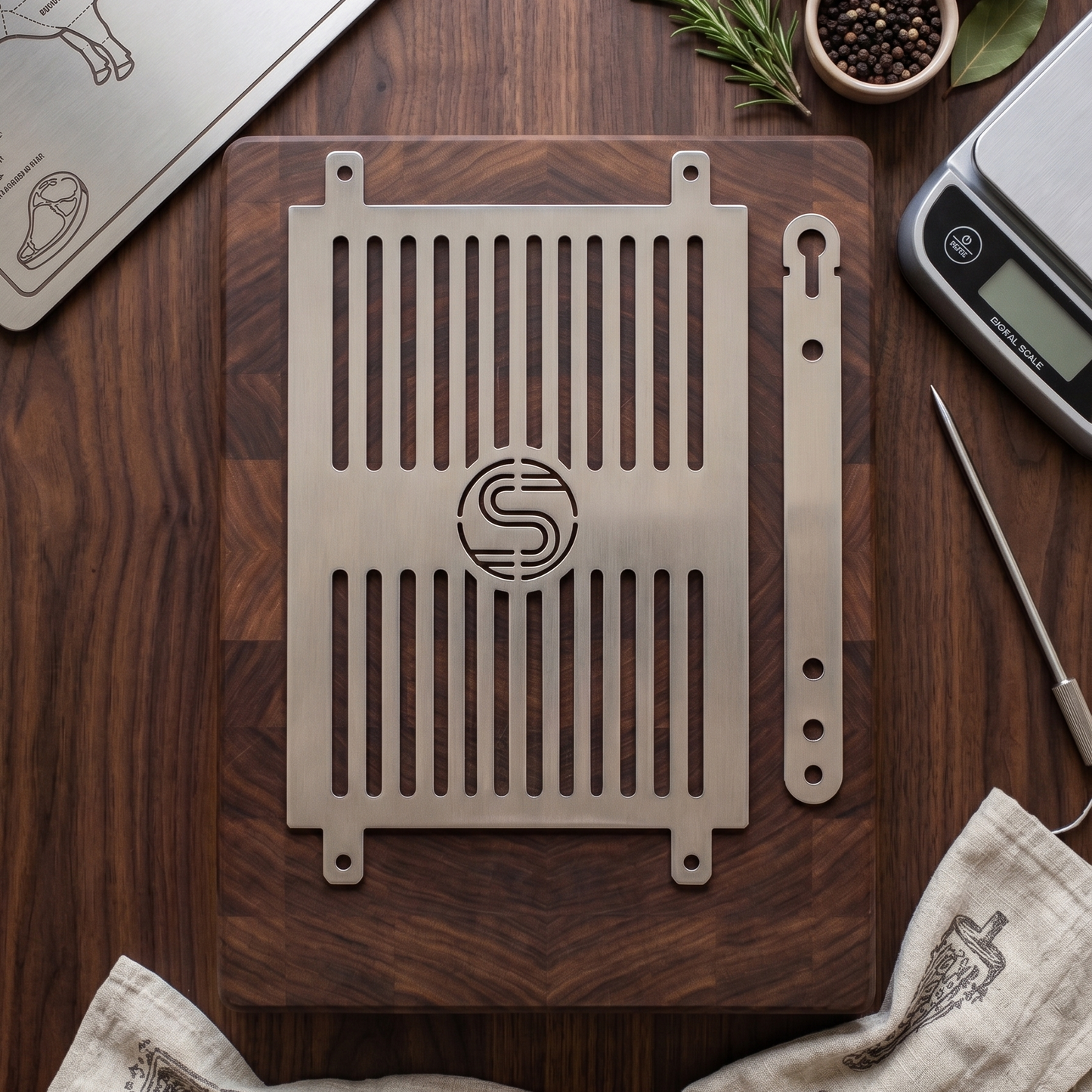 Premium Laser-Cut BBQ Grill – Compact Outdoor Cooking