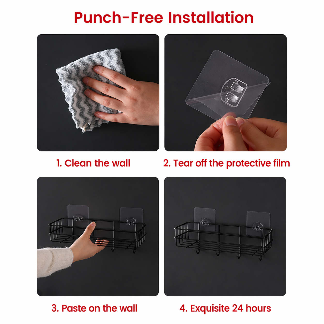 Rectangle Metal Hooks Stand Home Organizer Pakistan