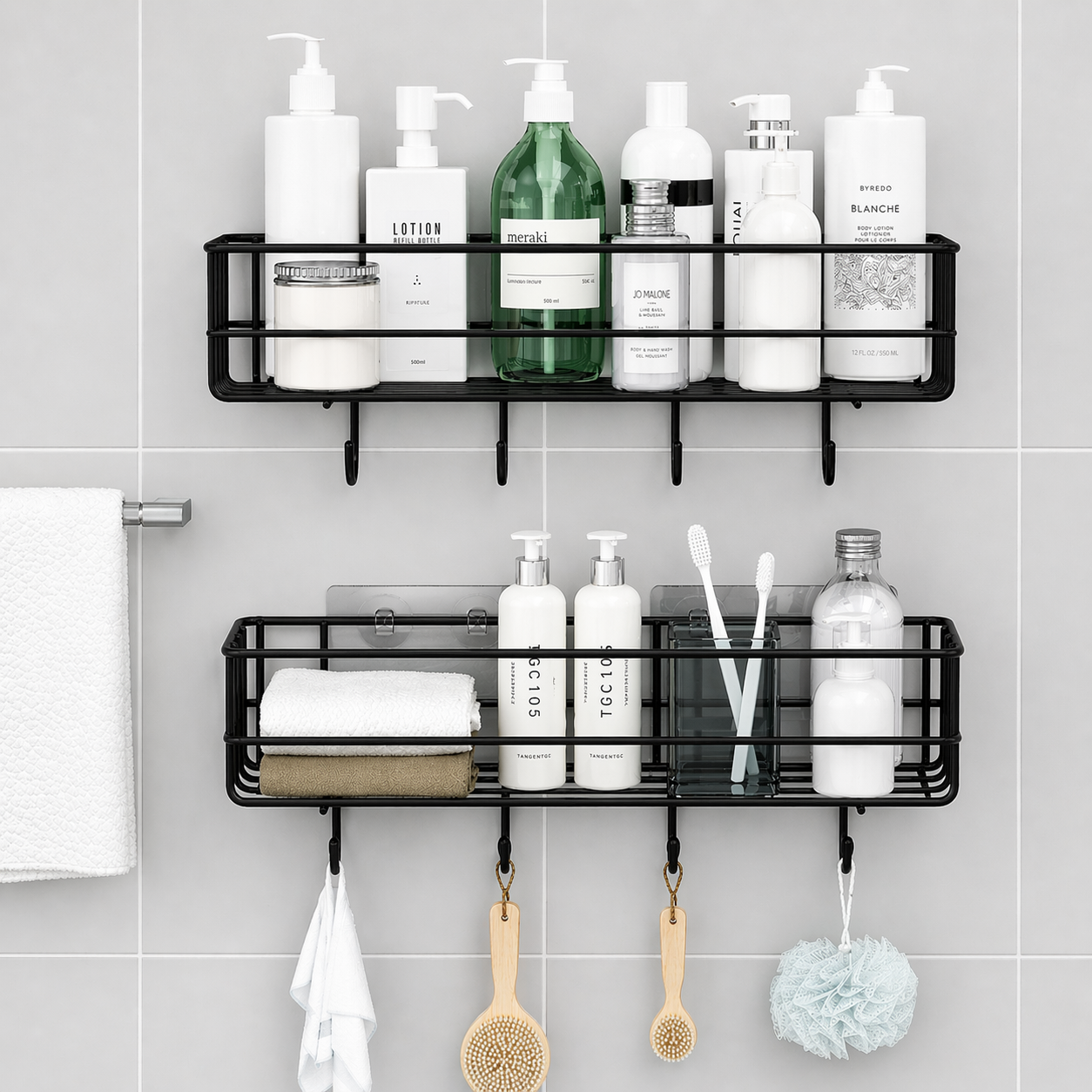 Metal Stand with Hooks Entryway Storage SEW Markaz