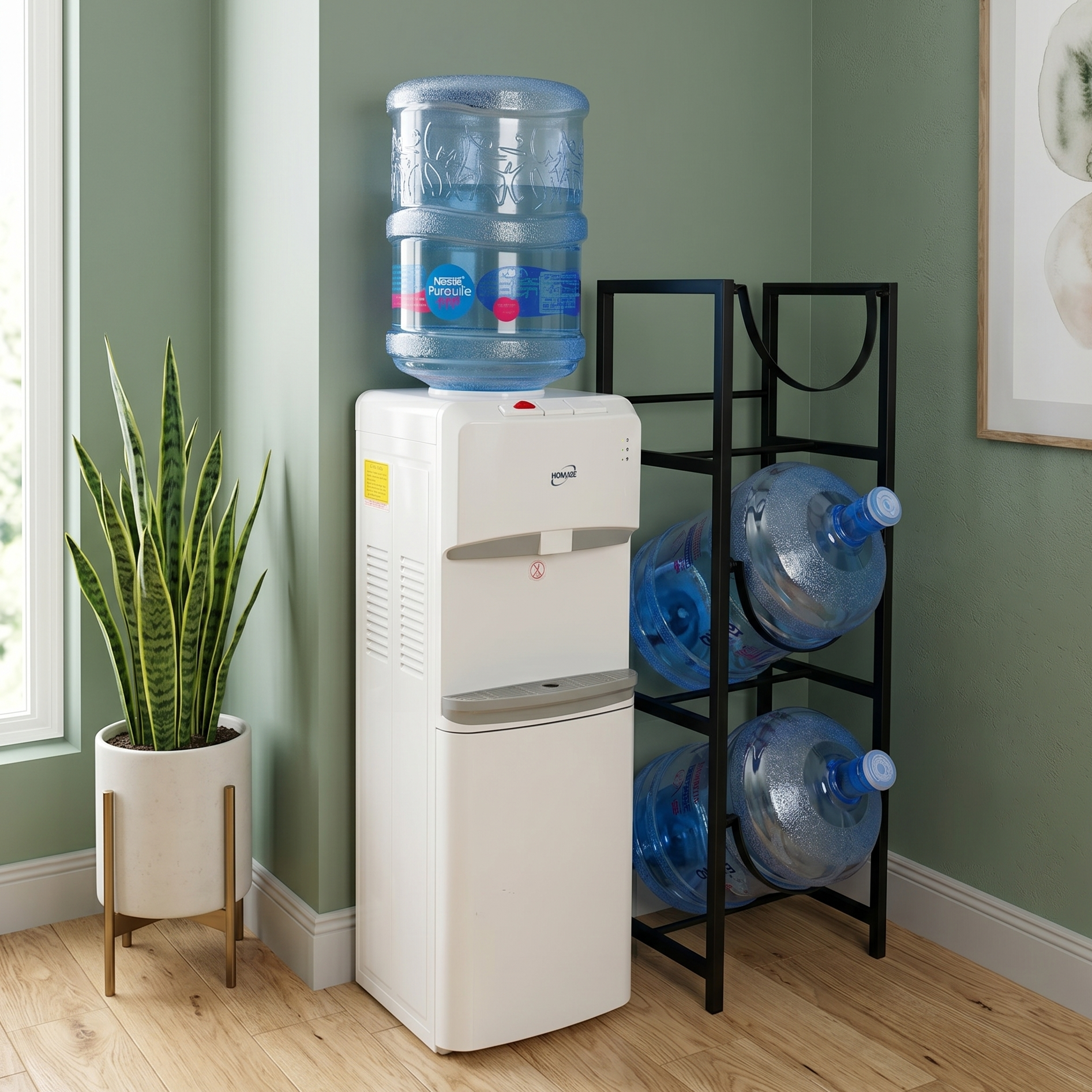 Water Bottle Holder Rack Premium Metal SEW Markaz