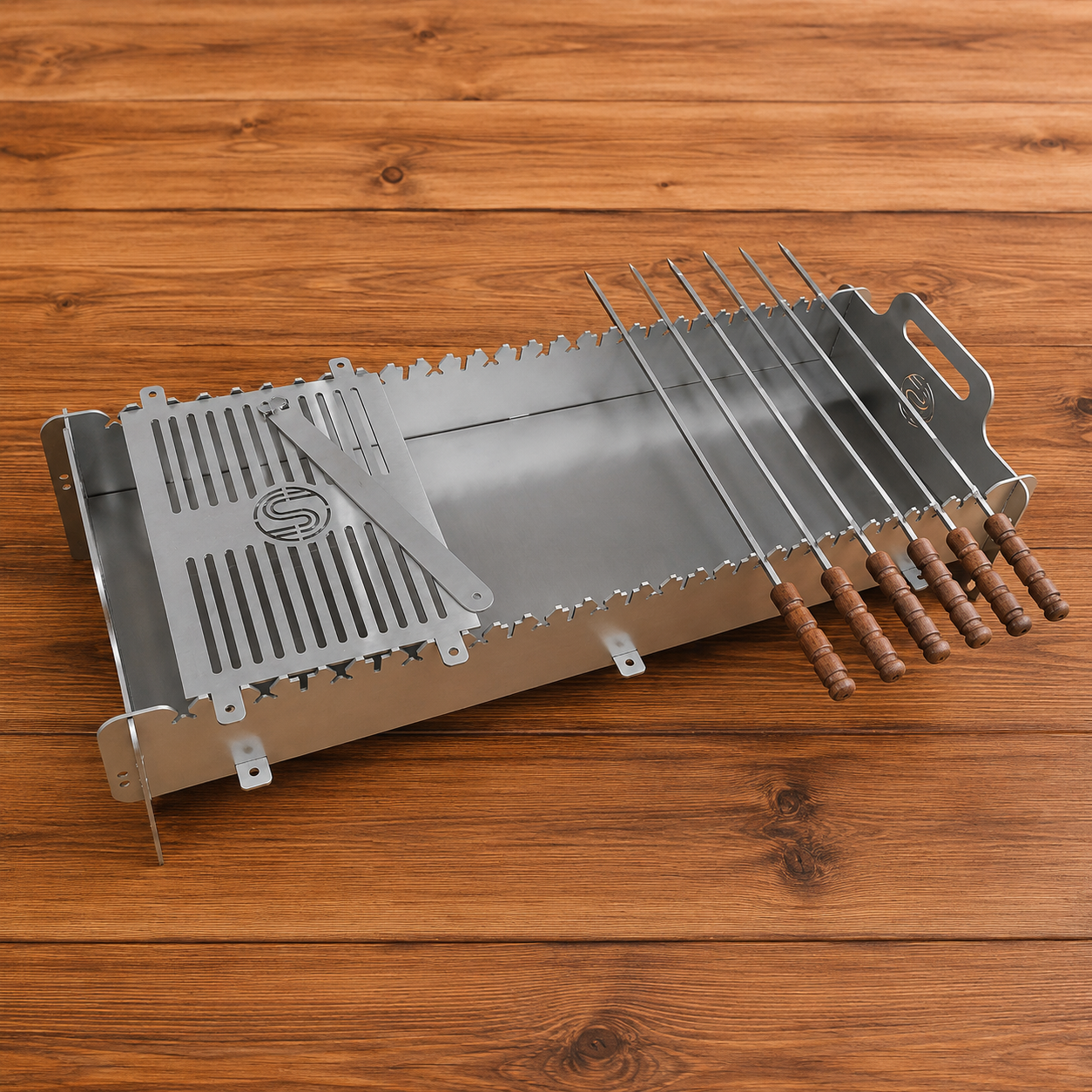 Portable BBQ Grill Laser Cut Compact Pakistan