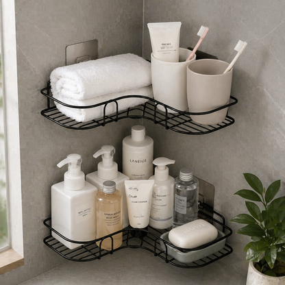 Bathroom Metal Corner Stand Punch-Free Organizer Karachi