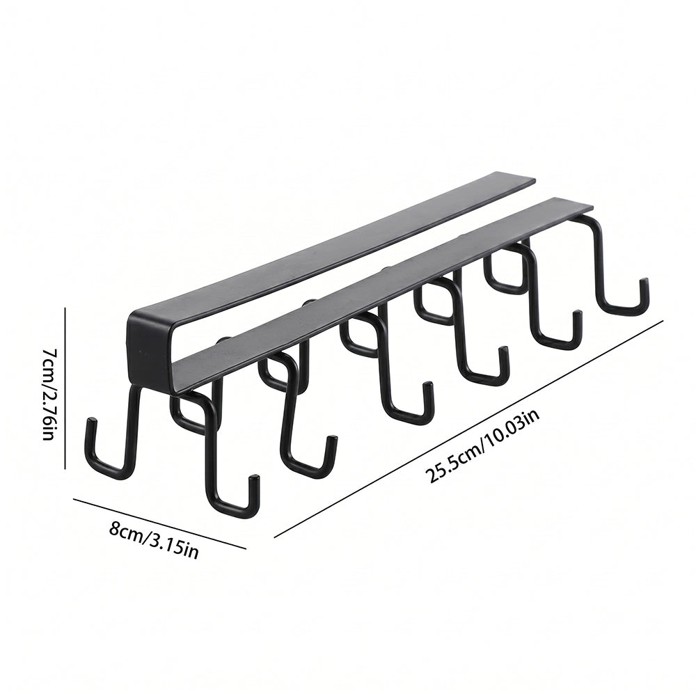 Dual Cup Hanger Under Cabinet Kitchen Organizer SEW Markaz