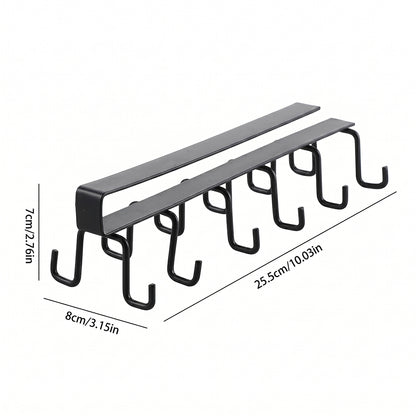 Dual Cup Hanger Under Cabinet Kitchen Organizer SEW Markaz