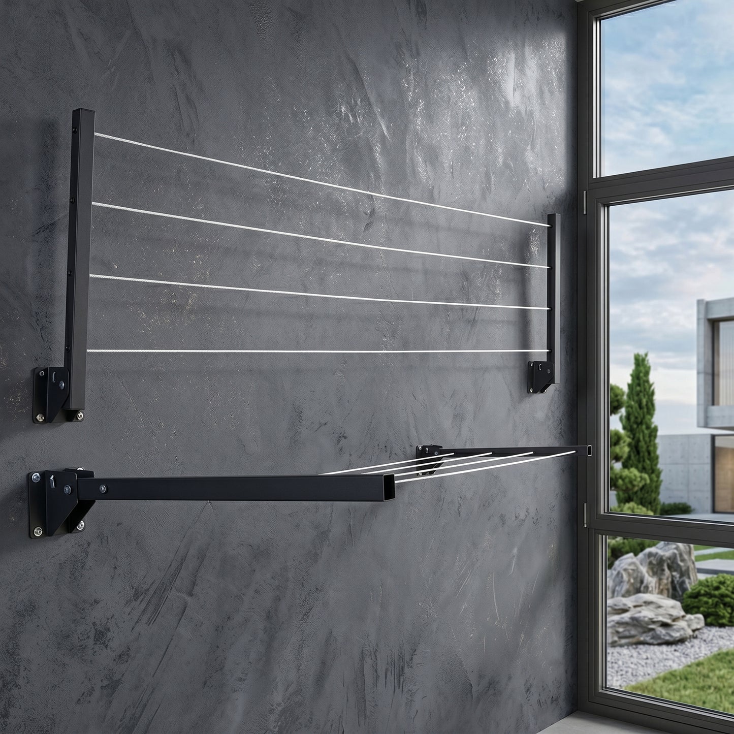 Foldable Wall Mounted Cloth Drying Stand Metal Karachi