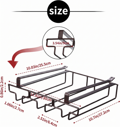 Glass Storage Rack Inverted Metal Kitchen SEW Markaz