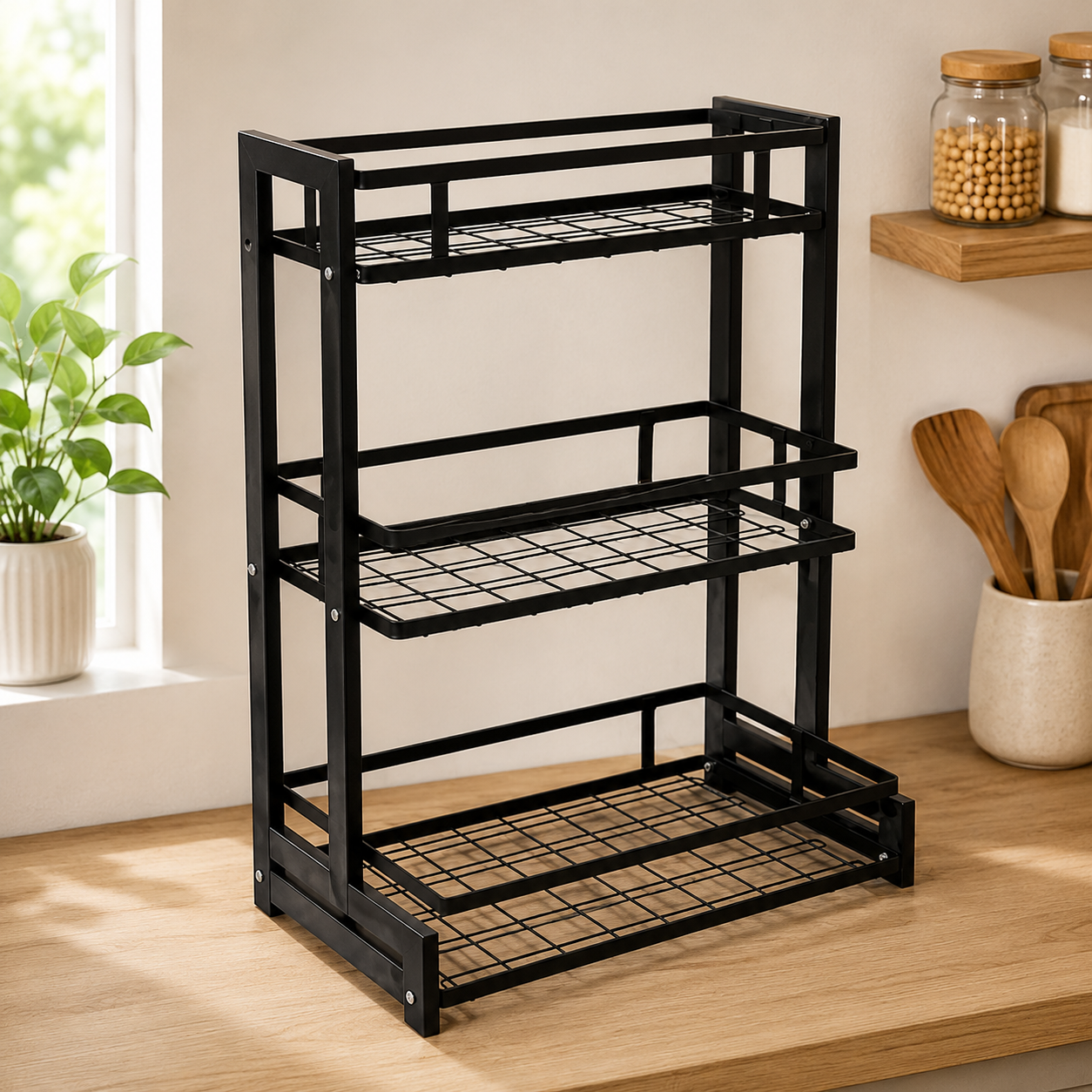 Multi-Tier Countertop Storage Rack Metal Pakistan