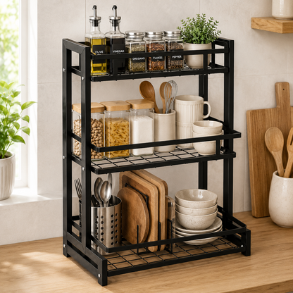 Multi-Tier Kitchen Storage Rack Modern Pakistan