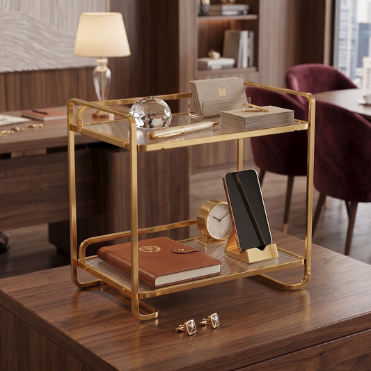 Golden Arc Vanity Stand Premium Acrylic Pakistan