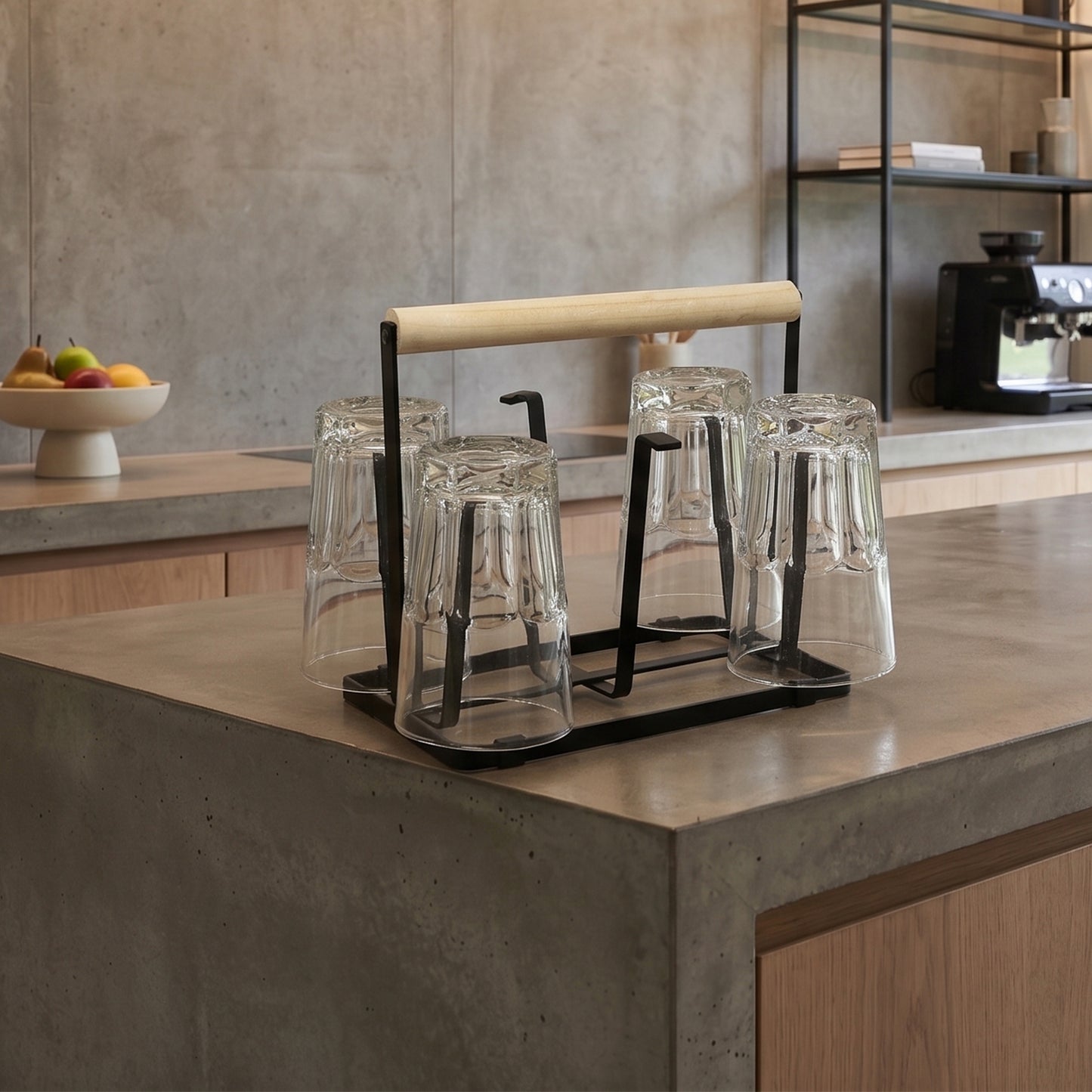 Glass Stand Kitchen Organizer Elegant Metal SEW Markaz
