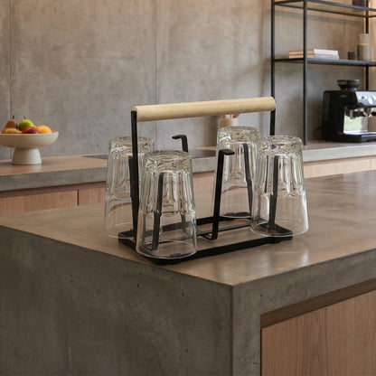Glass Stand Kitchen Organizer Elegant Metal SEW Markaz