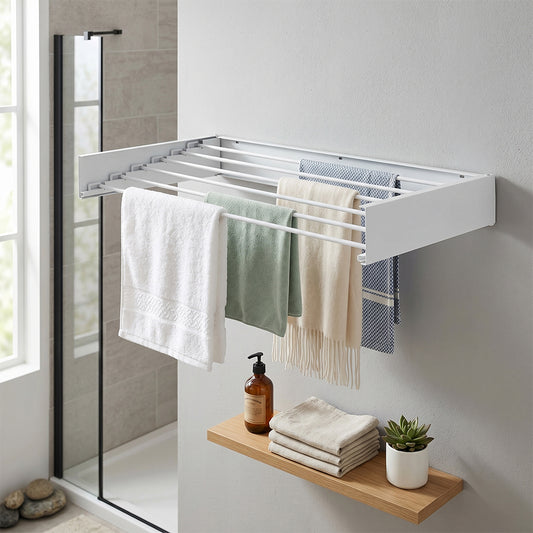 Wall Mounted Foldable Clothes Rack Metal Karachi