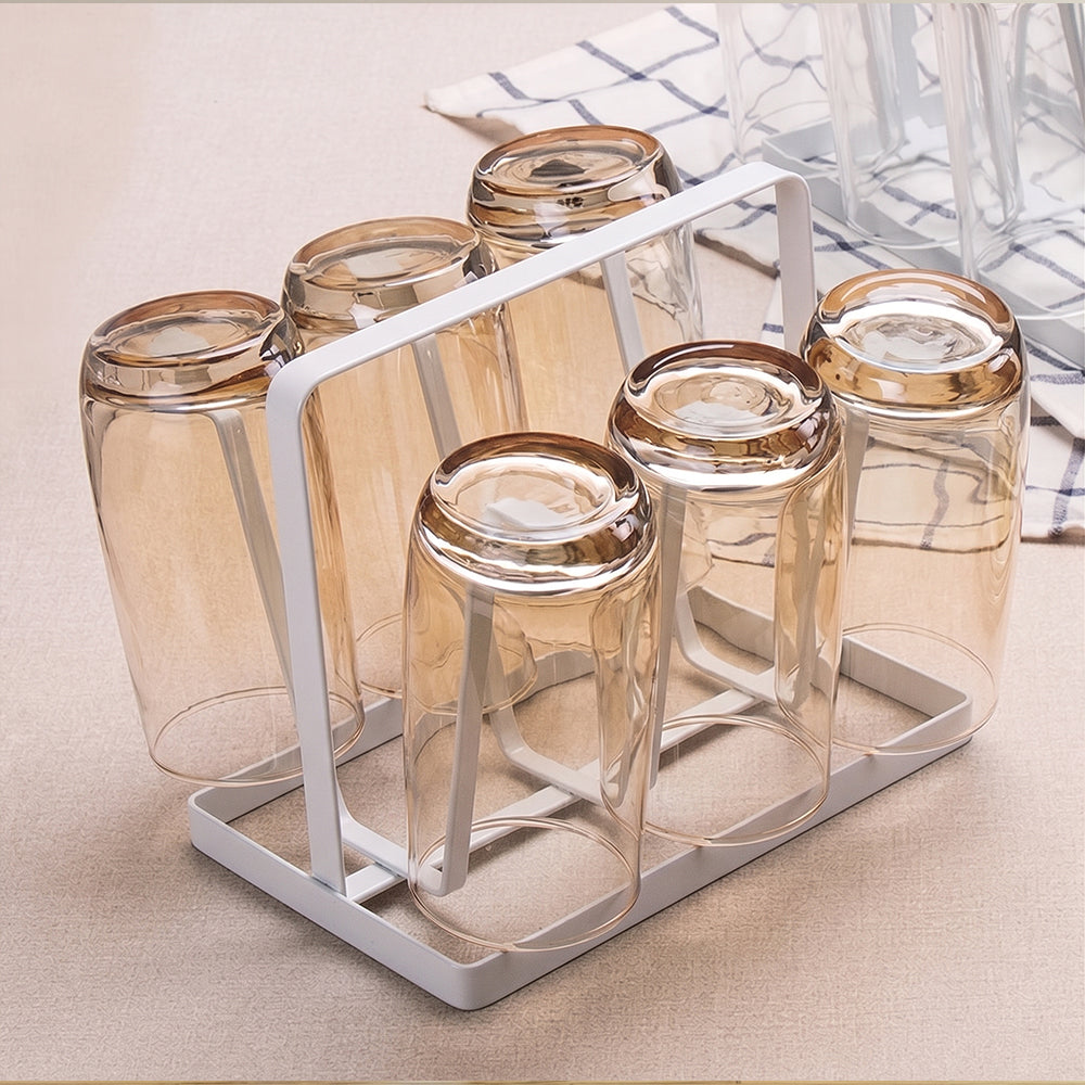 White Glass Stand Premium Kitchen Decor Pakistan