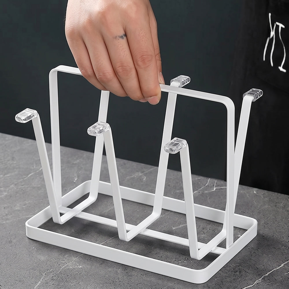 White Glass Stand Kitchen Organizer SEW Markaz